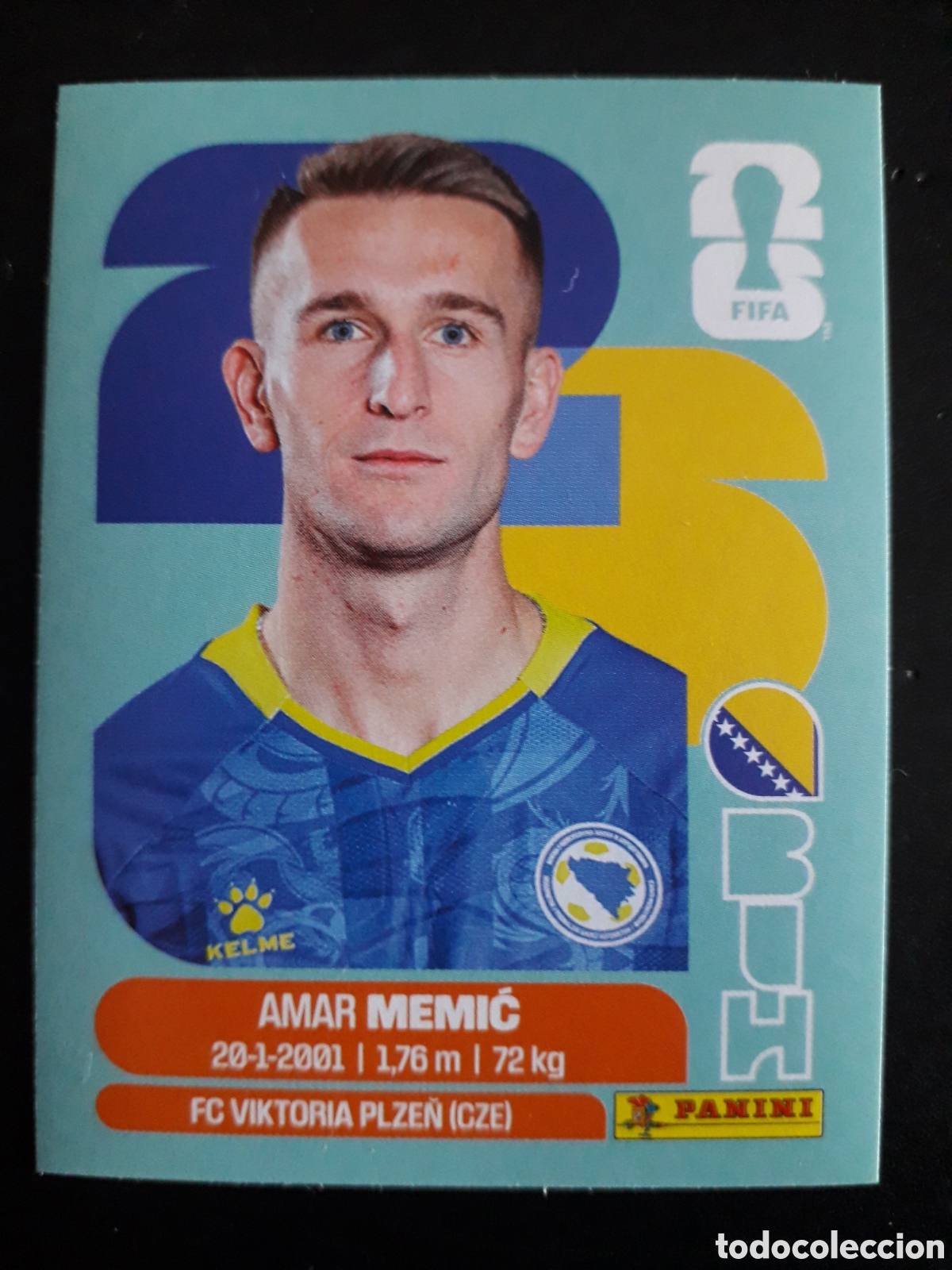 Cromos de f&uacute;tbol: MEMIĆ BOSNIA HERCEGOVINA BIH 16 MUNDIAL F&Uacute;TBOL 2026 FIFA WORLD CUP PANINI SIN PEGAR PEDIDO M&Iacute;NIMO 3&euro;
