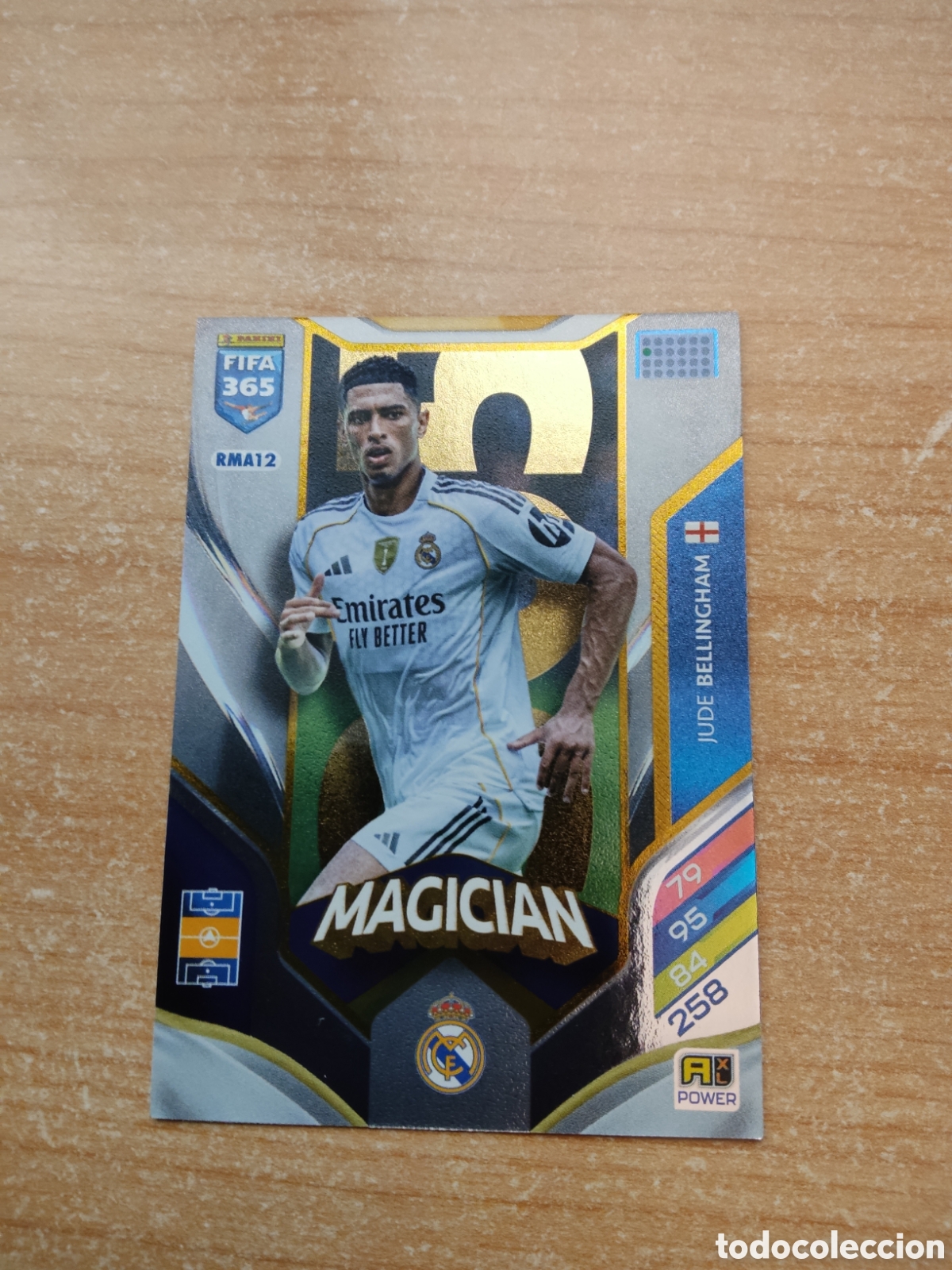 Cromos de f&uacute;tbol: 12 JUDE BELLINGHAM MAGICIAN REAL MADRID FIFA 365 ADRENALYN 2026