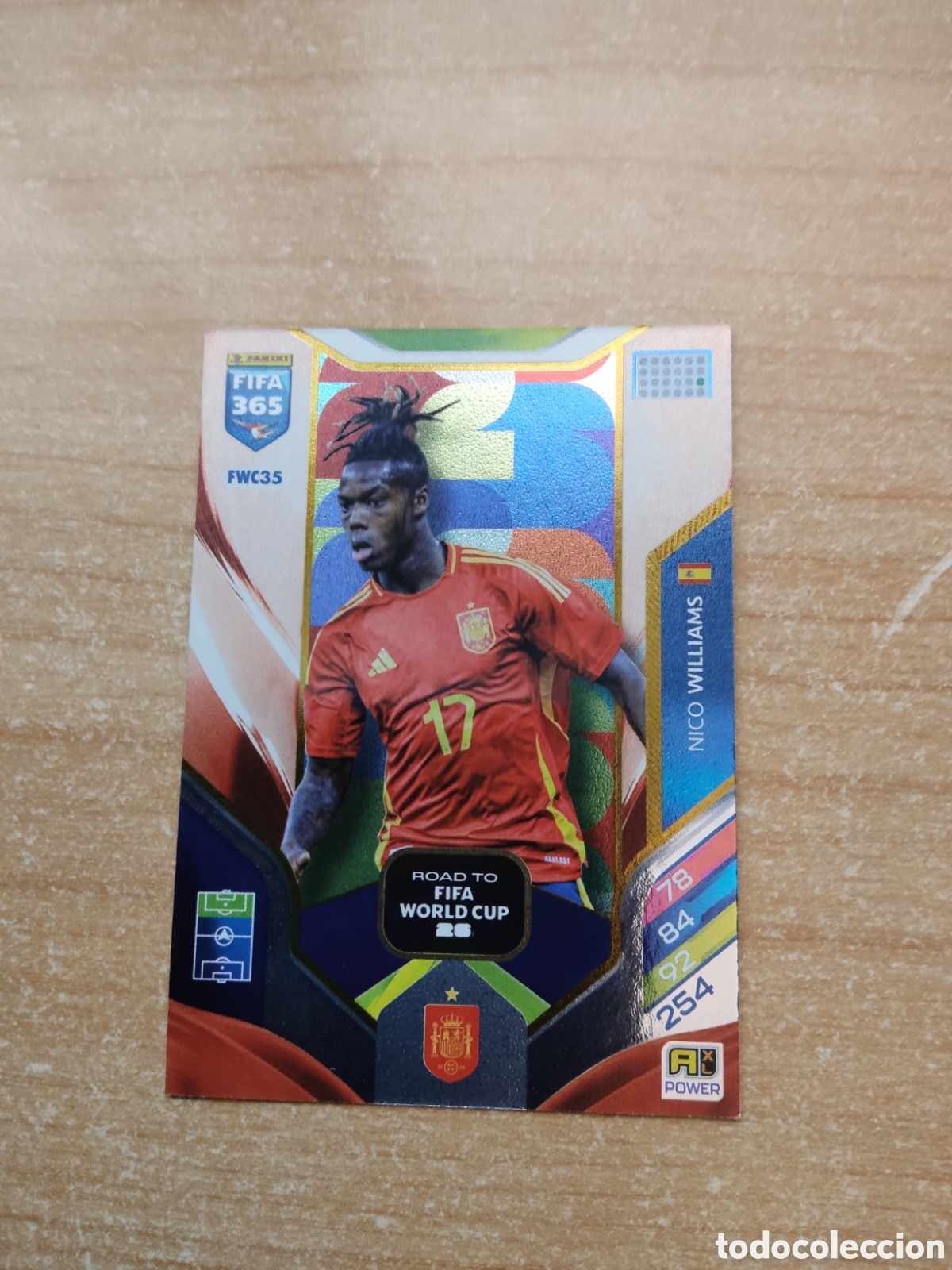 Cromos de f&uacute;tbol: FWC35 NICO WILLIAMS ESPA&Ntilde;A ROAD TO FIFA WORLD CUP FIFA 365 ADRENALYN 2026