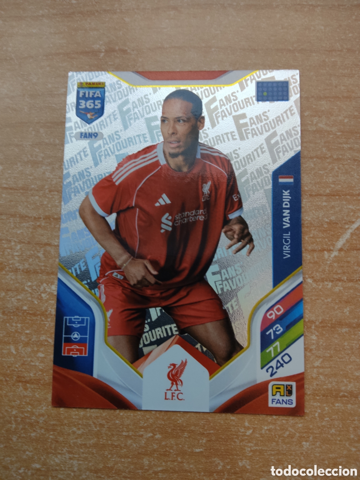 Cromos de f&uacute;tbol: FAN9 VAN DIJK LIVERPOOL FIFA 365 ADRENALYN 2026