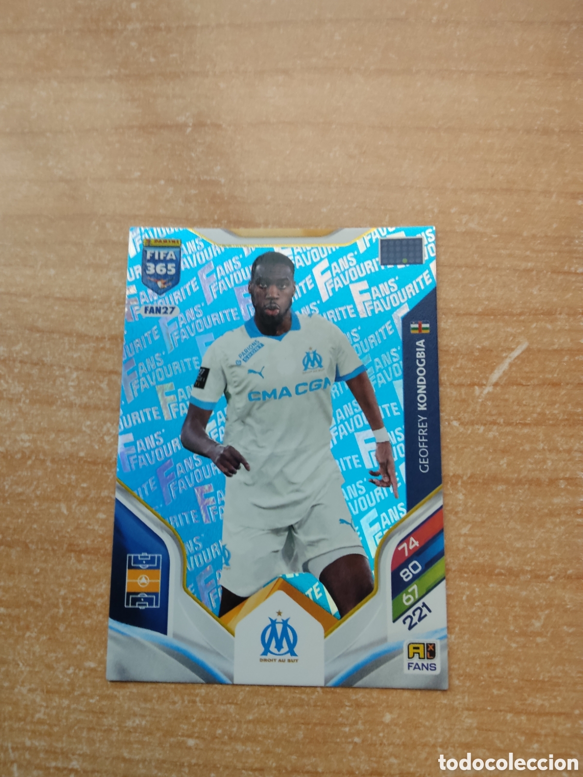 Cromos de f&uacute;tbol: FAN27 KONDOGBIA AZUL OLYMPIQUE MARSEILLE FIFA 365 ADRENALYN 2026