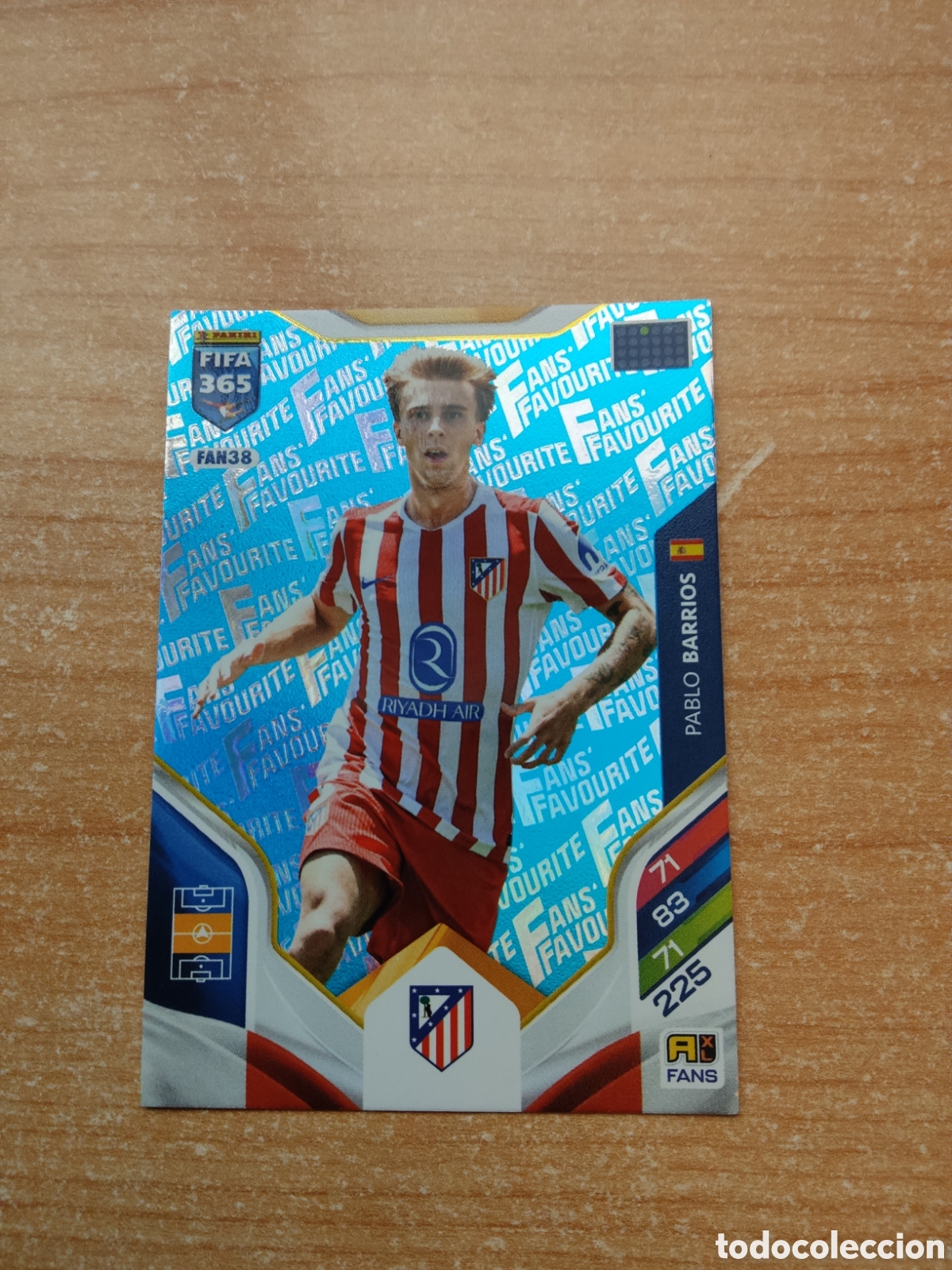 Cromos de f&uacute;tbol: FAN38 PABLO BARRIOS ATLETICO MADRID AZUL FIFA 365 ADRENALYN 2026