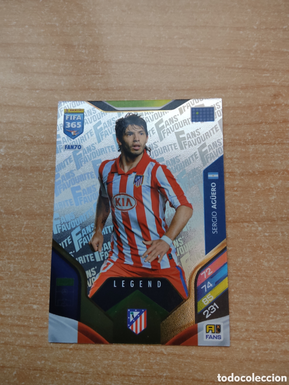 Cromos de f&uacute;tbol: FAN70 SERGIO AGUERO LEYENDA ATLETICO MADRID FIFA 365 ADRENALYN 2026