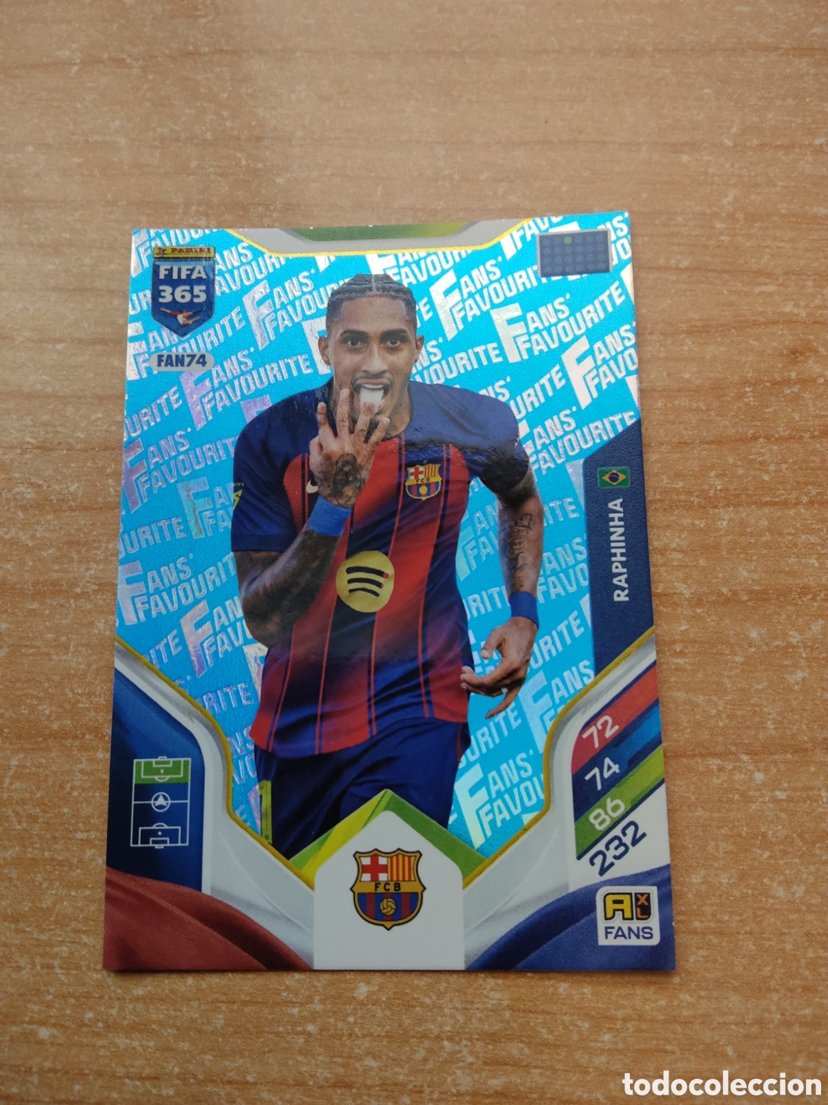 Cromos de f&uacute;tbol: FAN74 RAPHINHA AZUL BARCELONA FIFA 365 ADRENALYN 2026
