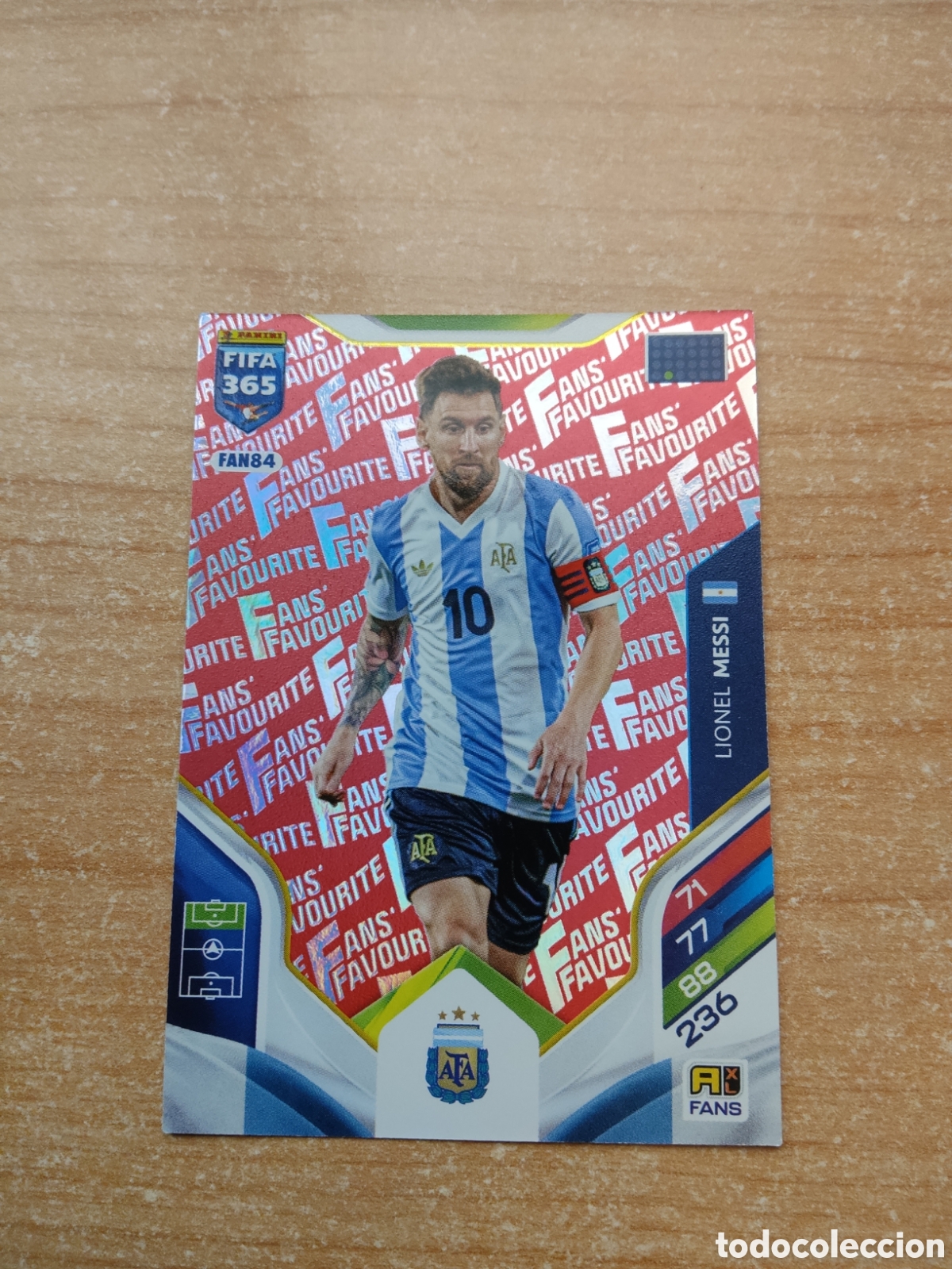 Cromos de f&uacute;tbol: FAN84 LIONEL MESSI ROJO ARGENTINA FIFA 365 ADRENALYN 2026