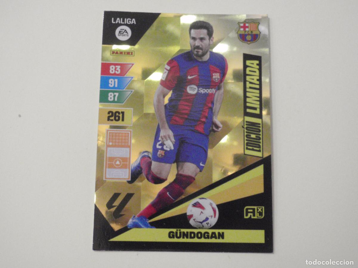 Cromos de f&uacute;tbol: G&Uuml;NDOGAN Barcelona EDICI&Oacute;N LIMITADA. Trading card LIGA Adrenalyn XL 2023 2024 Panini. 23 24