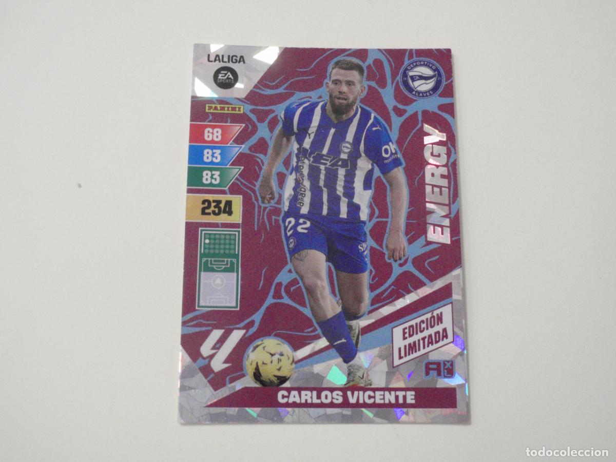 Cromos de Futebol: CARLOS VICENTE Alav&eacute;s ENERGY EDICI&Oacute;N LIMITADA Trading card LIGA Adrenalyn XL 2023 2024 Panini. 23 24