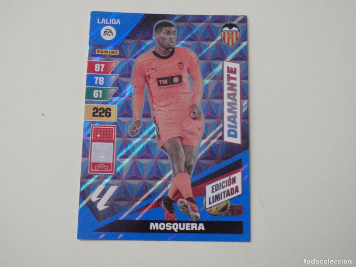 Cromos de f&uacute;tbol: MOSQUERA Valencia EDICI&Oacute;N LIMITADA Trading card LIGA Adrenalyn XL 2023 2024 Panini. 23 24