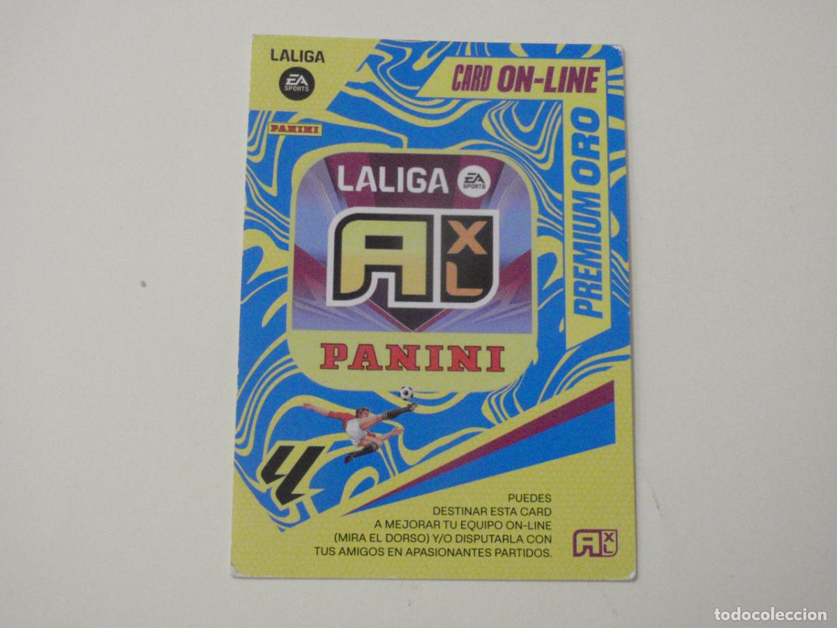 Cromos de f&uacute;tbol: CARTA ON-LINE PREMIUM ORO. Trading card LIGA Adrenalyn XL 2023 2024. Panini 23 24