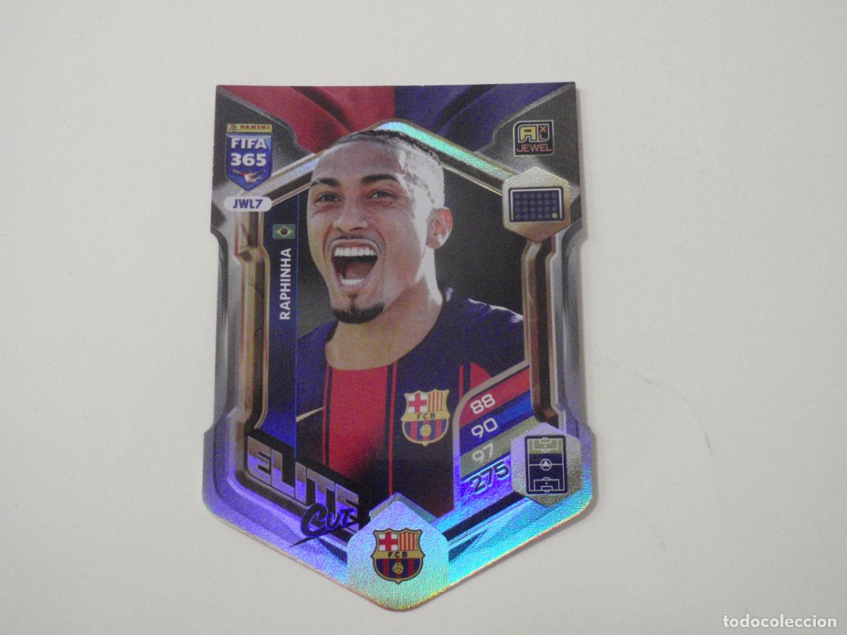 Cromos de f&uacute;tbol: JWL7 RAPHINHA Barcelona. Trading Card ADRENALYN XL FIFA 365. 2025 2026 PANINI 25 26
