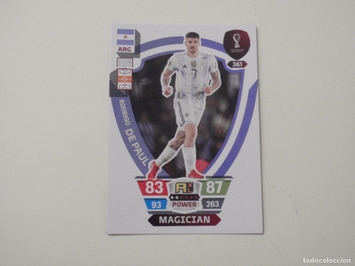Figurine di Calcio: Cromo ficha 361 DE PAUL Magician. Trading card Adrenalyn XL MUNDIAL FIFA WORLD CUP QATAR 2022 Panini