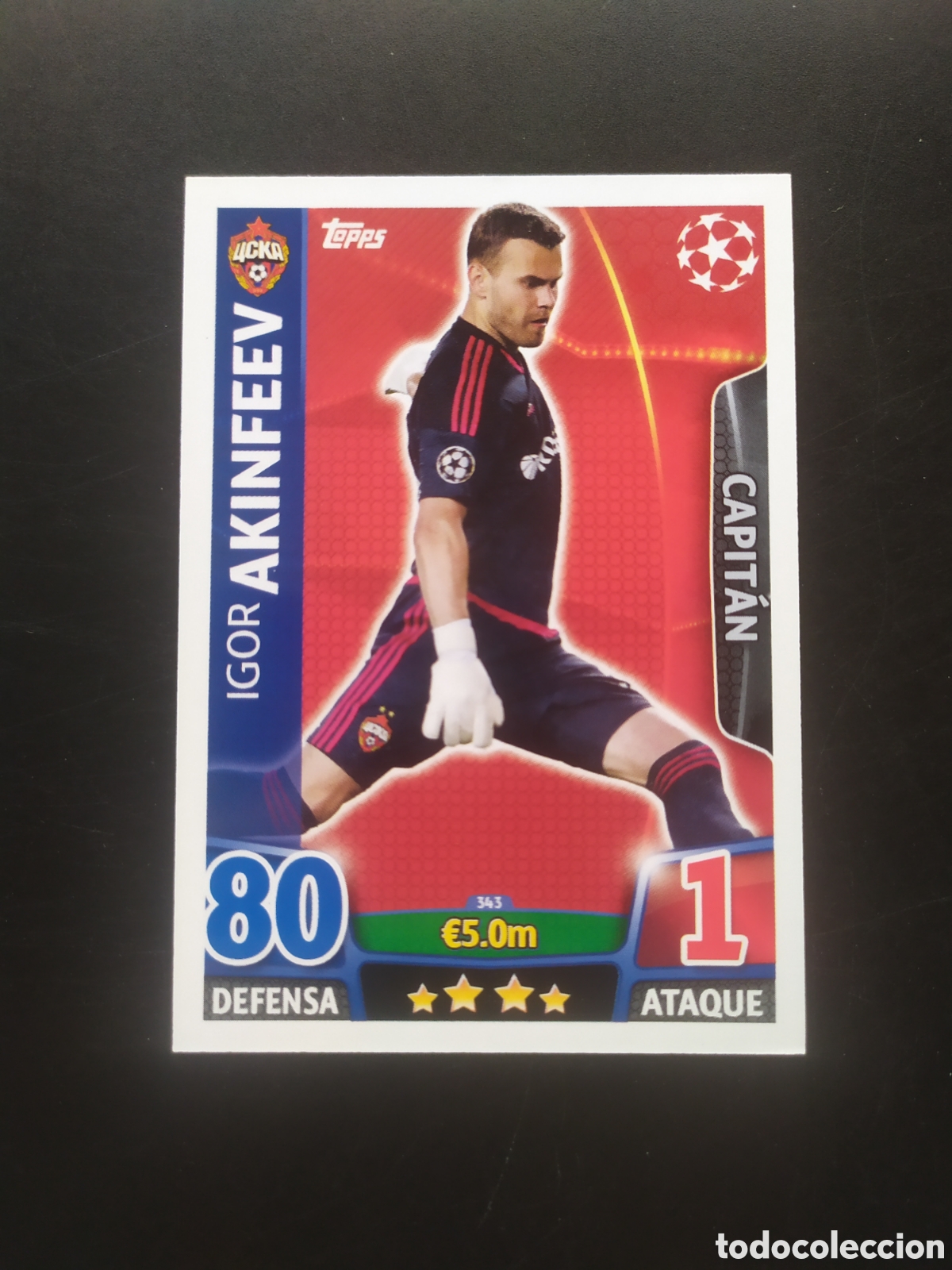 Figurine di Calcio: UEFA Champions match attax topps 2015 2016 15 16 Akinfeev n&deg; 343 CSKA Moscu