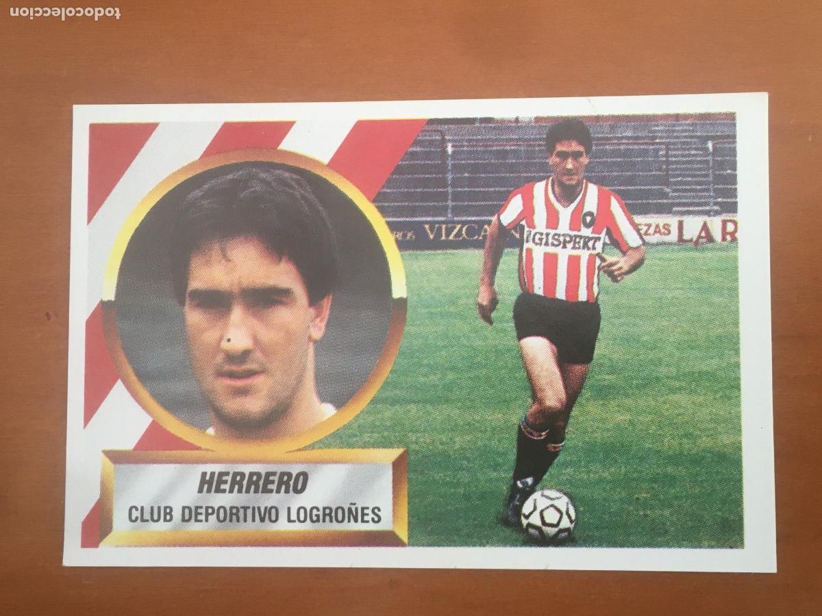 Figurine di Calcio: herrero logro&ntilde;es coloca cromo liga 88 89 1988 1989 ediciones este nunca pegado nuevo de sobre