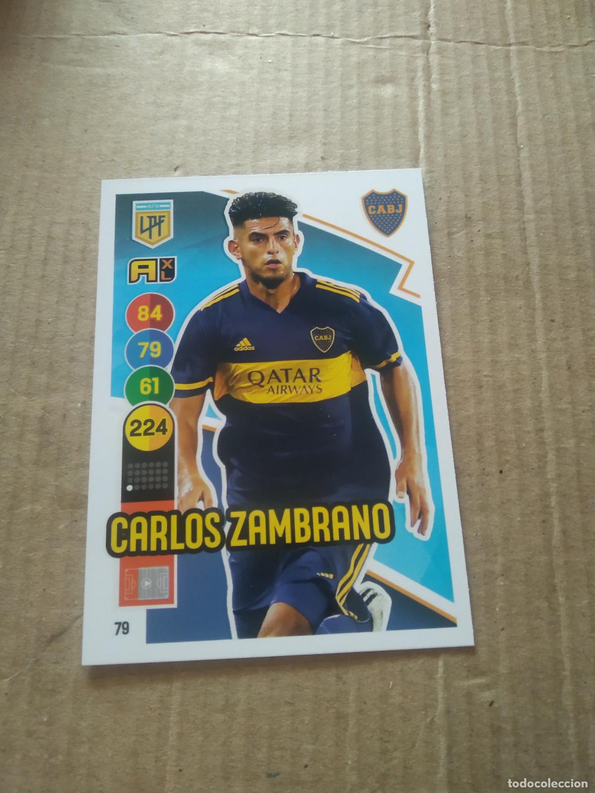 Cromos de f&uacute;tbol: 79 CARLOS ZAMBRANO BOCA JUNIORS CROMO FUTBOL ARGENTINO PANINI LIGA ARGENTINA 2021 ADRENALYN