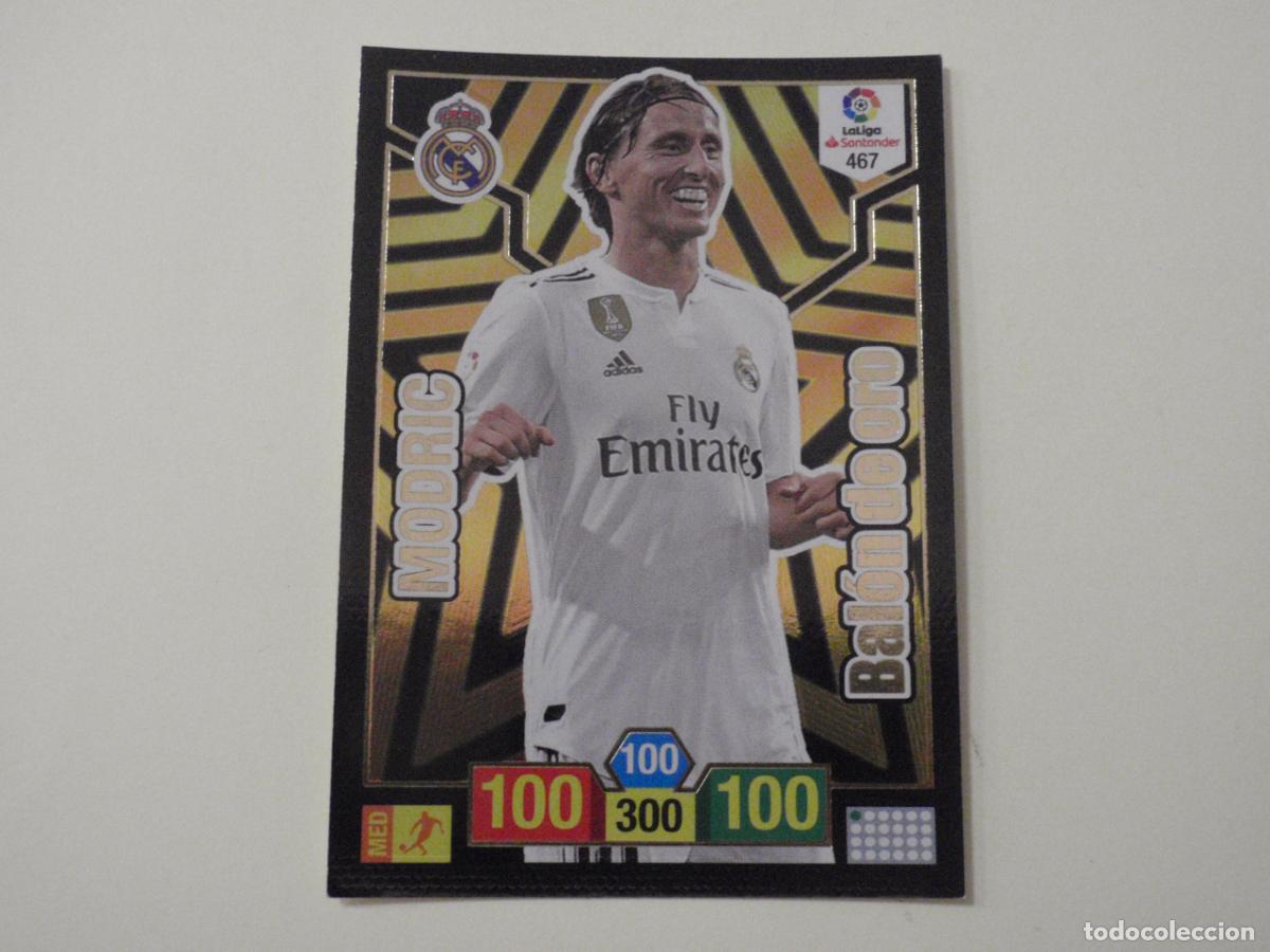 Cromos de f&uacute;tbol: 467 MODRIC Real Madrid BAL&Oacute;N DE ORO. Trading card Adrenalyn Liga 2018 2019 Panini 18 19