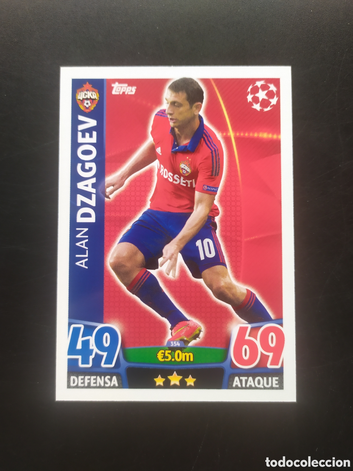 Cromos de f&uacute;tbol: UEFA Champions match attax topps 2015 2016 15 16 Dzagoev n&deg; 354 CSKA Moscu