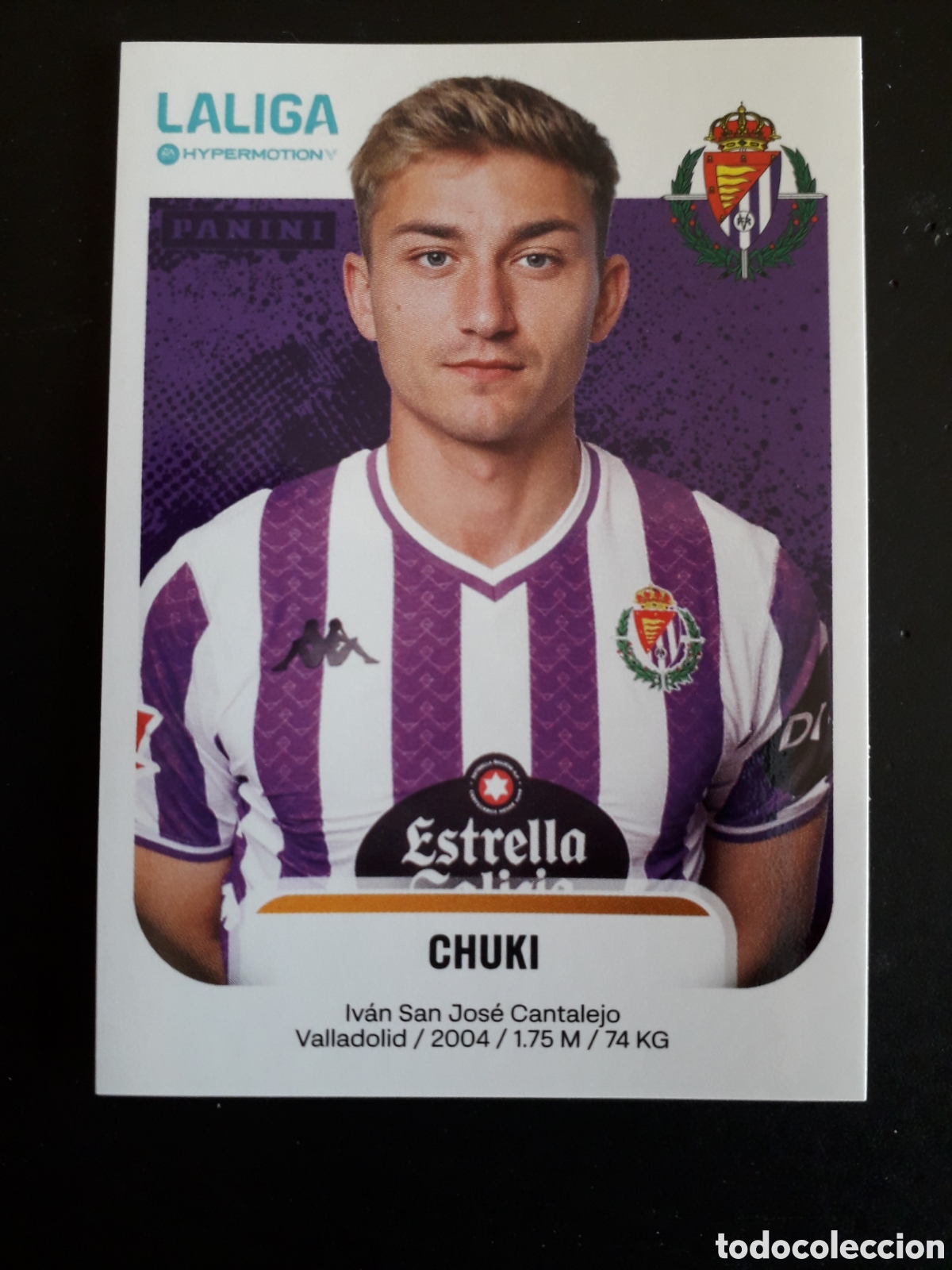 Cromos de f&uacute;tbol: CHUKI VALLADOLID N&deg; 395 A LALIGA HYPERMOTION 25 26 2025 2026 PANINI SIN PEGAR PEDIDO M&Iacute;NIMO 3&euro;
