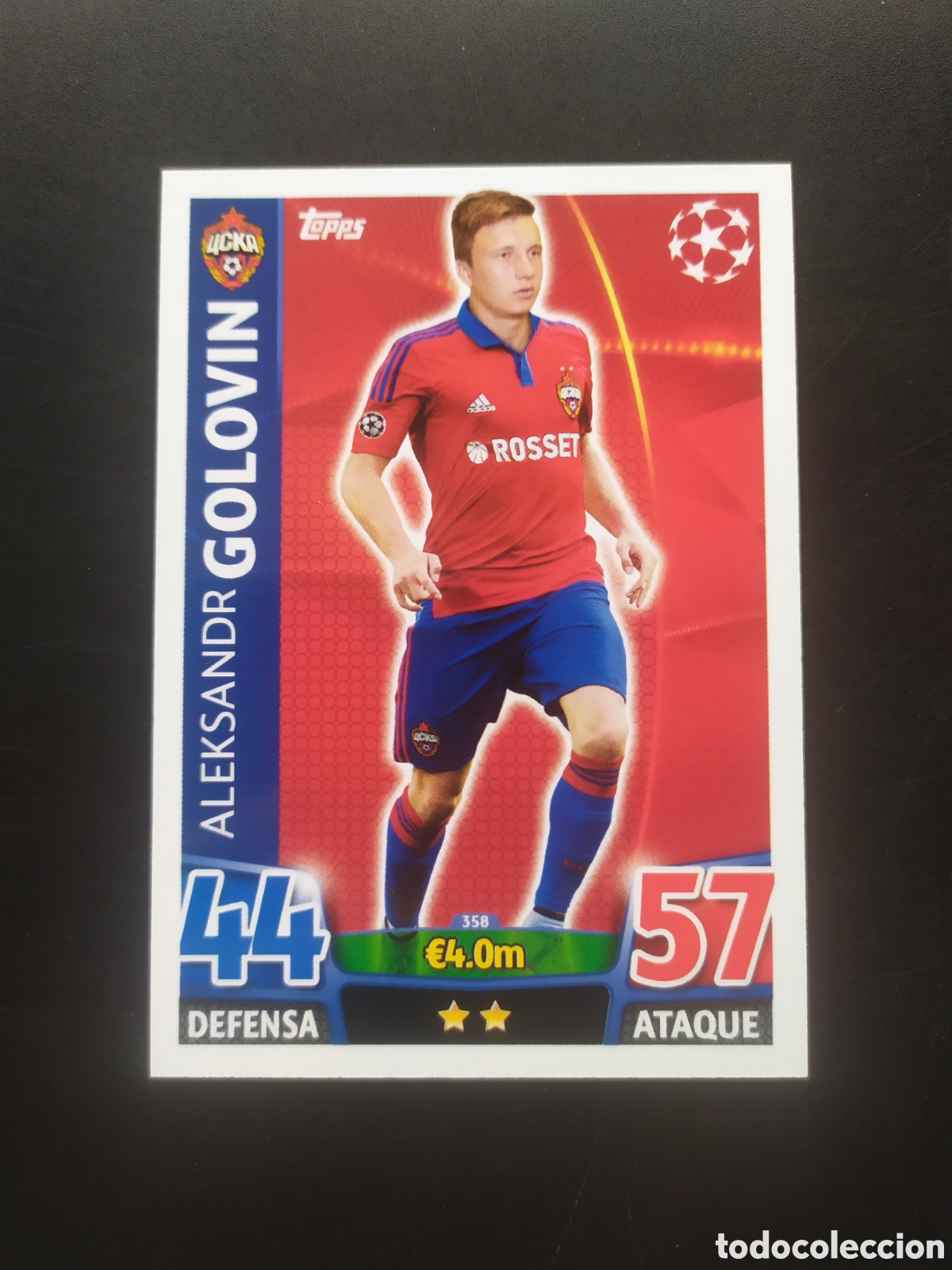 Football Stickers: UEFA Champions match attax topps 2015 2016 15 16 Golovin n&deg; 358 CSKA Moscu