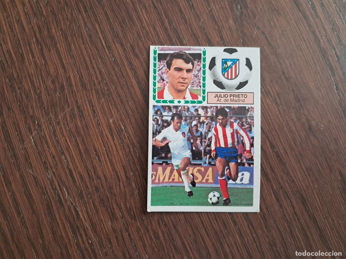 Football Stickers: cromo de futbol, edic. Este 83-84, Julio Prieto, At. de Madrid. sin pegar.