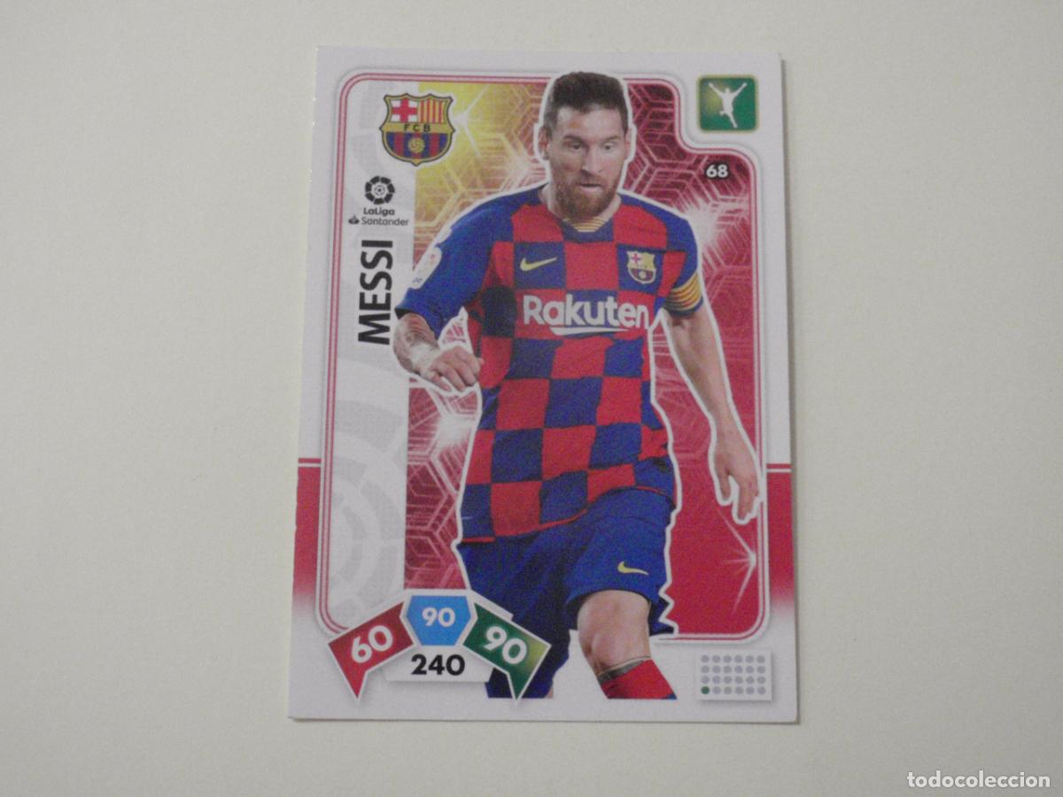 Cartes &agrave; collectionner de Football: Carta 68 MESSI Barcelona. Trading card Adrenalyn Liga 2019 2020. Panini 19 20