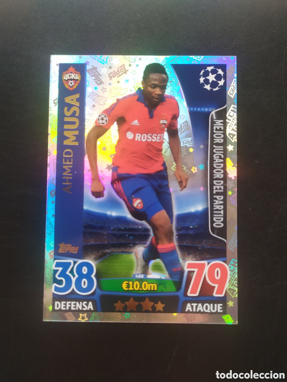 Figurine di Calcio: UEFA Champions match attax topps 2015 2016 15 16 Musa mejor jugador partido n&deg; 488 CSKA Moscu