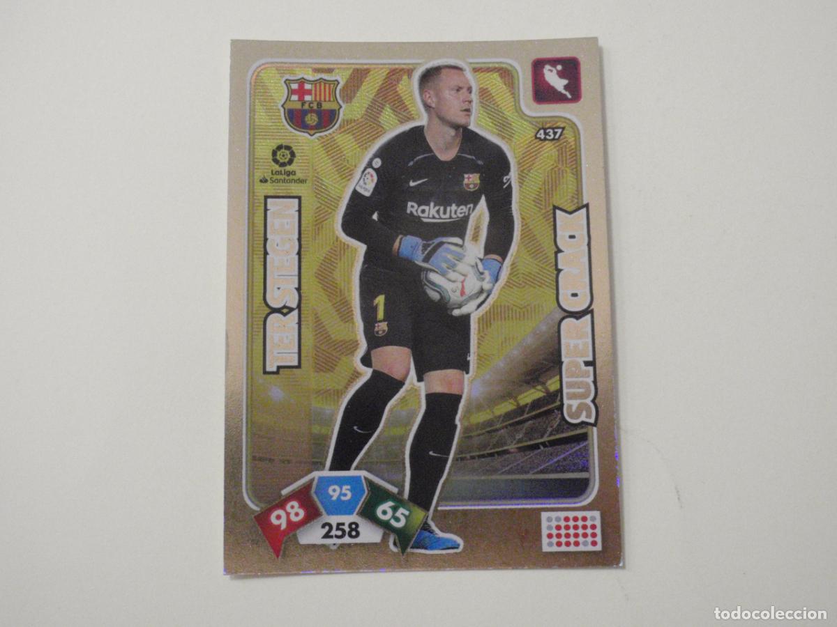 Cromos de f&uacute;tbol: Carta 437 TER STEGEN Barcelona SUPER CRACK. Trading card Adrenalyn Liga 2019 2020. Panini 19 20