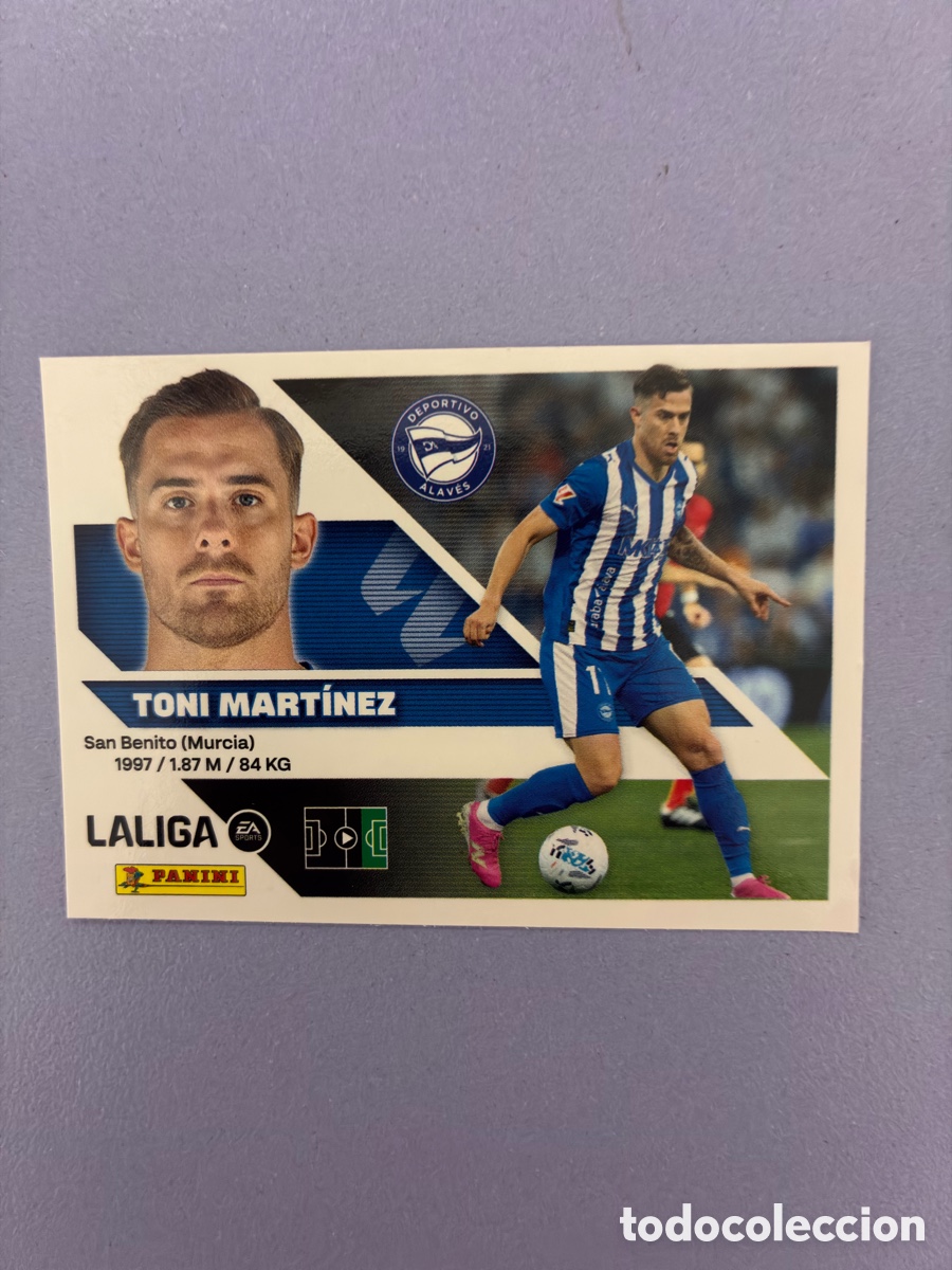 Cromos de f&uacute;tbol: Cromo Toni Mart&iacute;nez (Deportivo Alav&eacute;s) N&ordm; 19 - Colecci&oacute;n Este LIGA 2026-27 Panini (Sin Pegar)