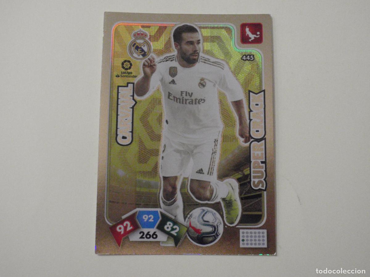Cromos de f&uacute;tbol: Carta 445 CARVAJAL Real Madrid SUPER CRACK. Trading card Adrenalyn Liga 2019 2020. Panini 19 20