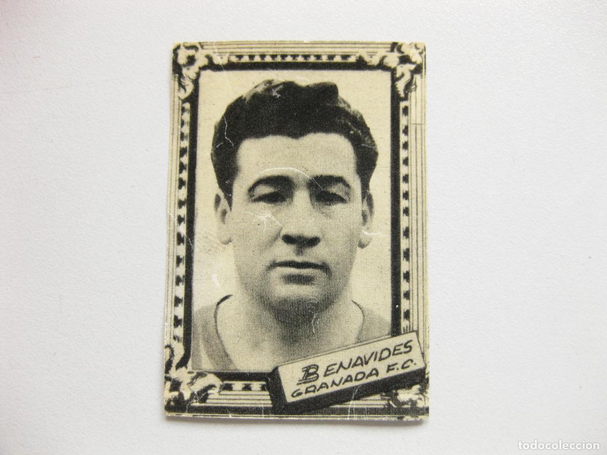 Cromos de f&uacute;tbol: CROMO DE BENAVIDES. GRANADA CLUB DE FUTBOL. ALBUM DEL CAMPEONATO DE LIGA 1959. EDITORIAL FHER