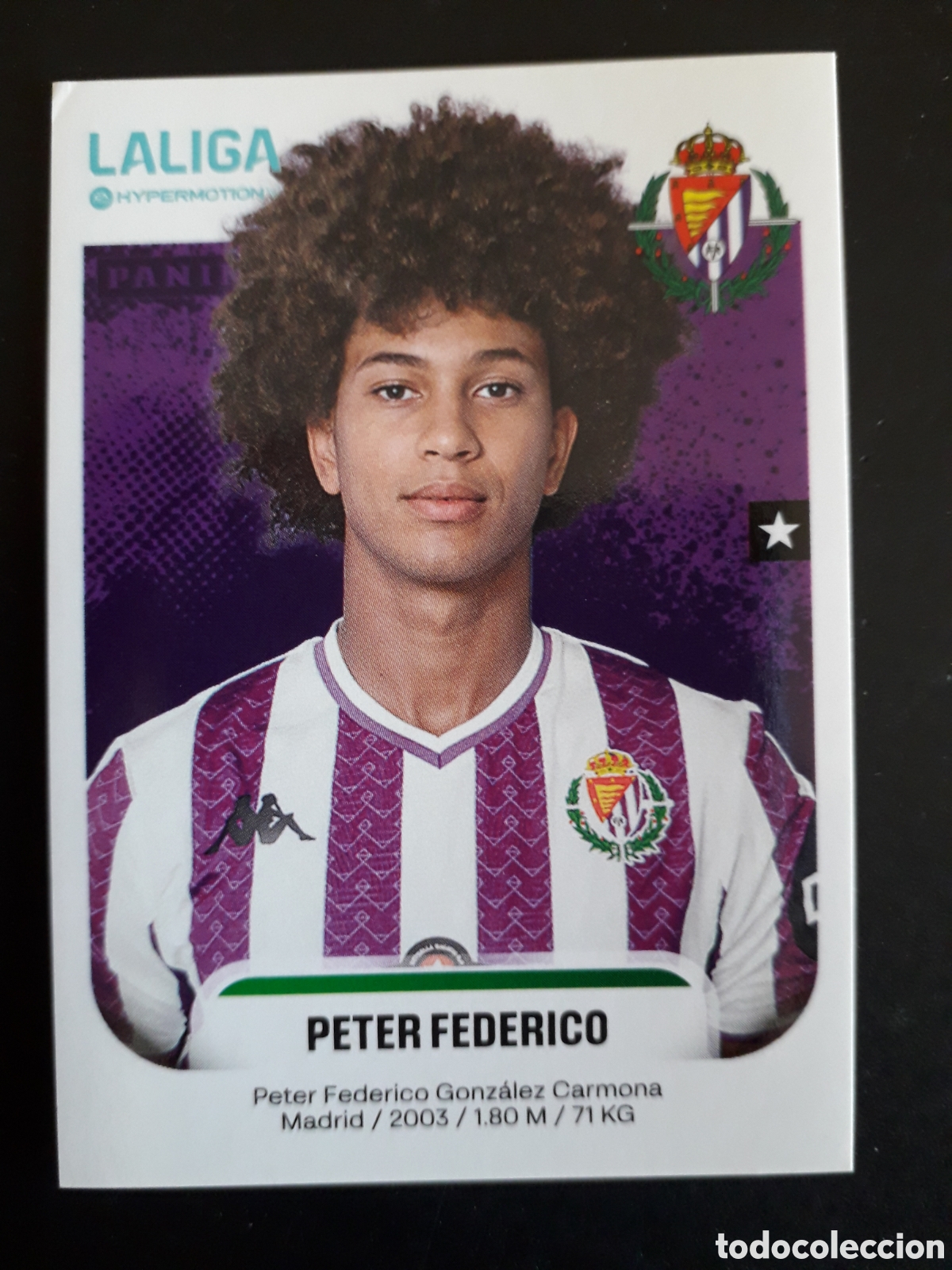 Cromos de f&uacute;tbol: PETER FEDERICO VALLADOLID N&deg; 399 B LALIGA HYPERMOTION 25 26 2025 2026 PANINI SIN PEG PEDIDO M&Iacute;NIM 3&euro;
