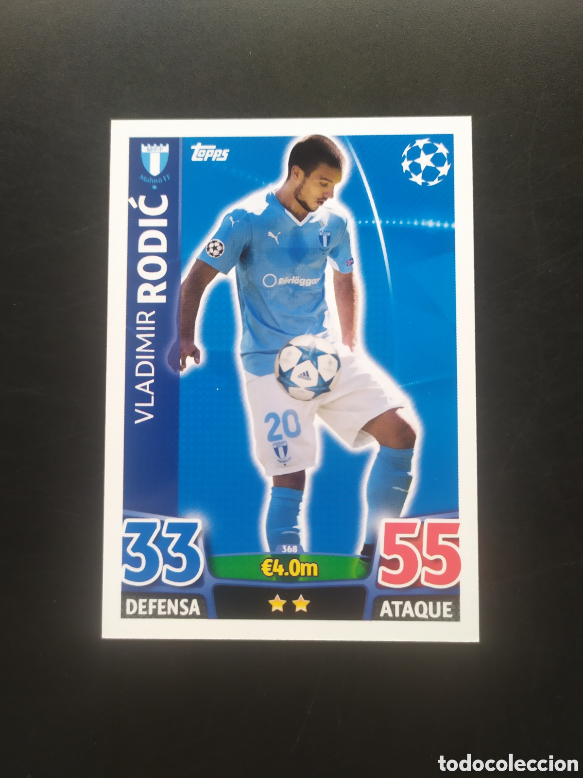 Cromos de f&uacute;tbol: UEFA Champions match attax topps 2015 2016 15 16 Rodic n&deg; 368 Malmo FF