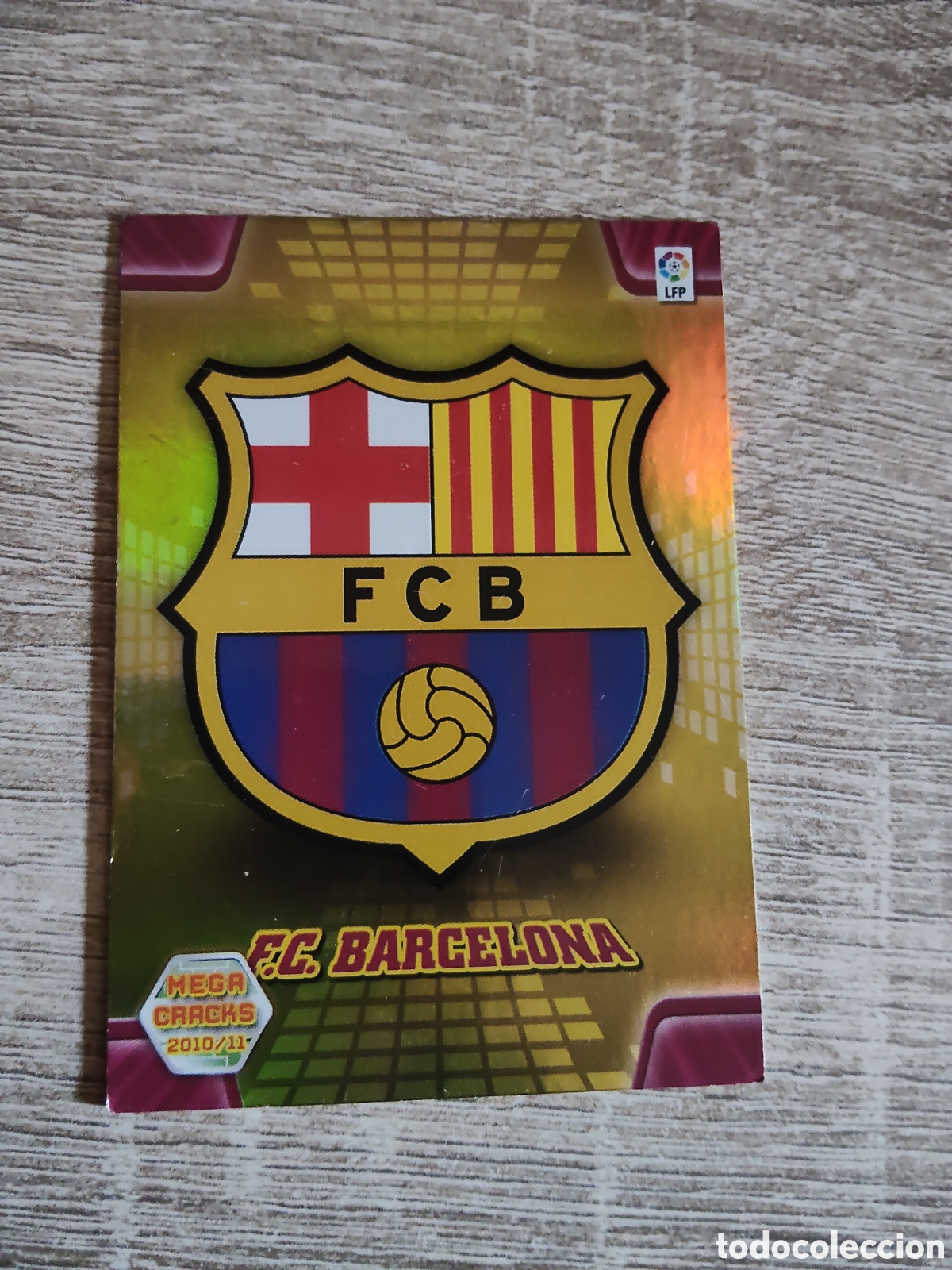 Cromos de f&uacute;tbol: Panini Megacracks 2010 2011 10 11 55 escudo Barcelona