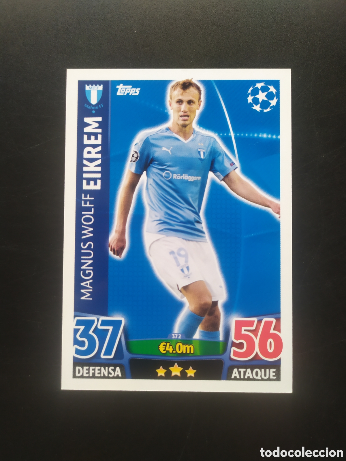 Cromos de f&uacute;tbol: UEFA Champions match attax topps 2015 2016 15 16 Eikrem n&deg; 372 Malmo FF