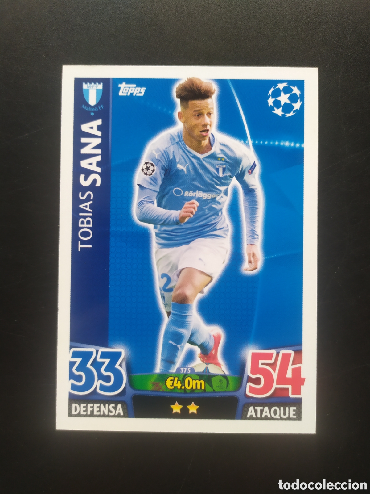 Cromos de f&uacute;tbol: UEFA Champions match attax topps 2015 2016 15 16 Sana n&deg; 375 Malmo FF