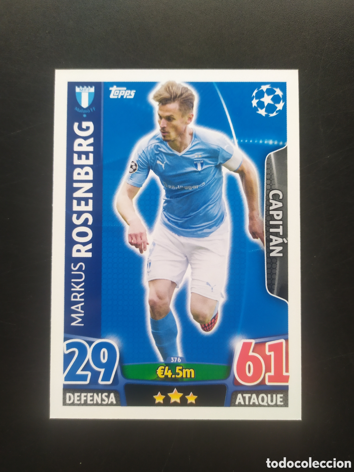Cromos de f&uacute;tbol: UEFA Champions match attax topps 2015 2016 15 16 Rosenberg n&deg; 376 Malmo FF