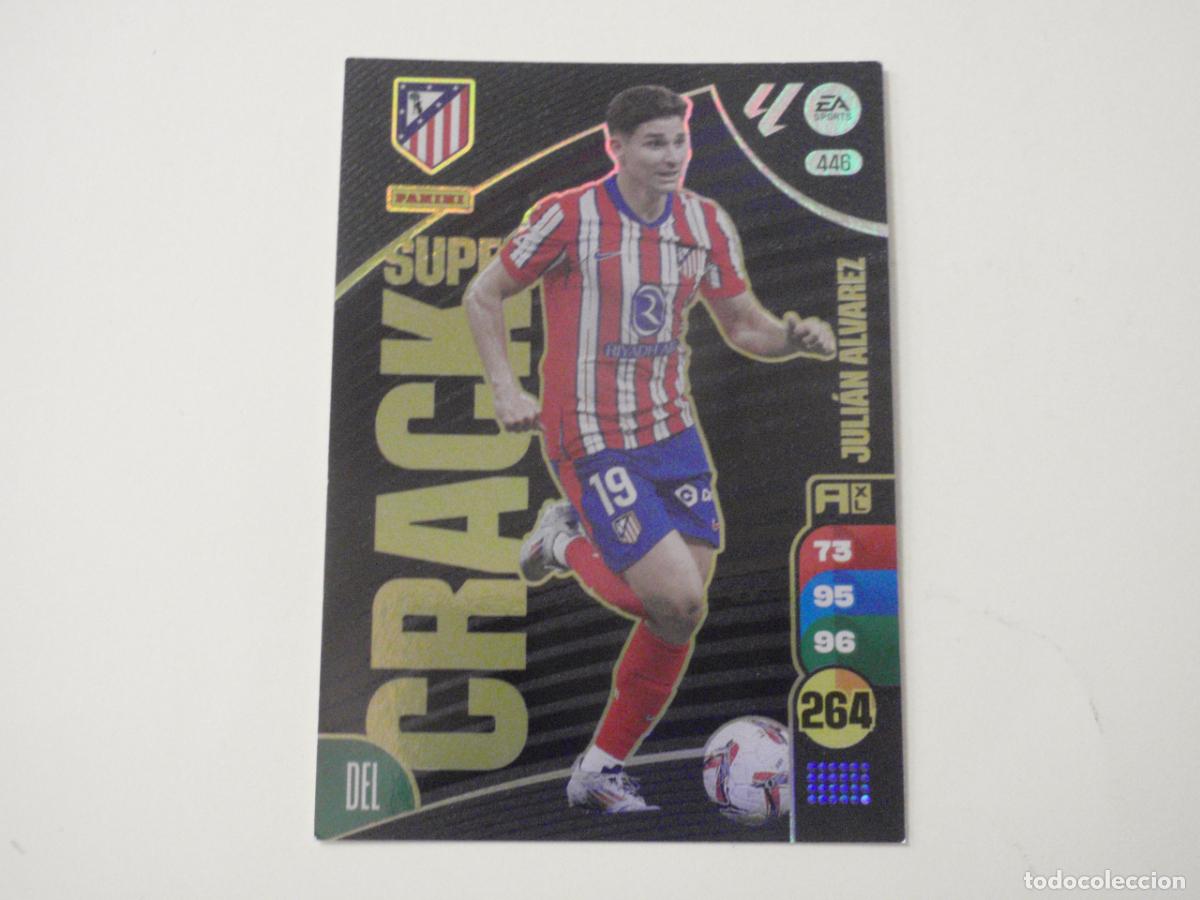 Cromos de f&uacute;tbol: Carta 446 JULI&Aacute;N &Aacute;LVAREZ Atl&eacute;tico SUPER CRACK. Trading card Adrenalyn Liga 2024 2025. Panini 24 25