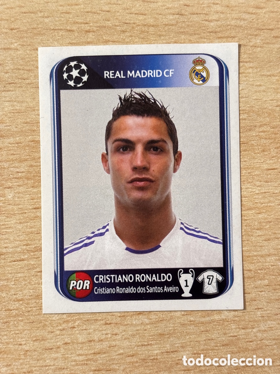 Football Stickers: # 444 Cristiano Ronaldo Real Madrid UEFA Champions League 2010-2011 sin pegar