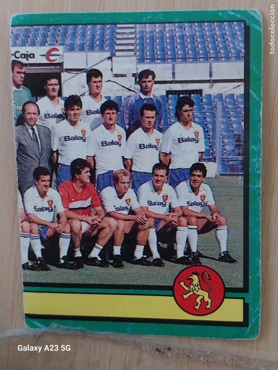 Football Stickers: ZARAGOZA PANINI FUTBOL 90 CROMO 345 SIN PEGAR NUNCA SOBADO A&Ntilde;O 1990 **