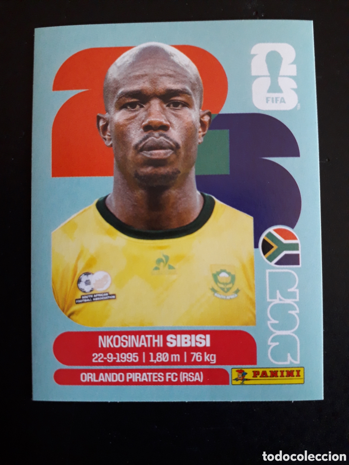 Figurine di Calcio: SIBISI SUD&Aacute;FRICA RSA 10 MUNDIAL F&Uacute;TBOL 2026 FIFA WORLD CUP PANINI SIN PEGAR PEDIDO M&Iacute;NIMO 3&euro;