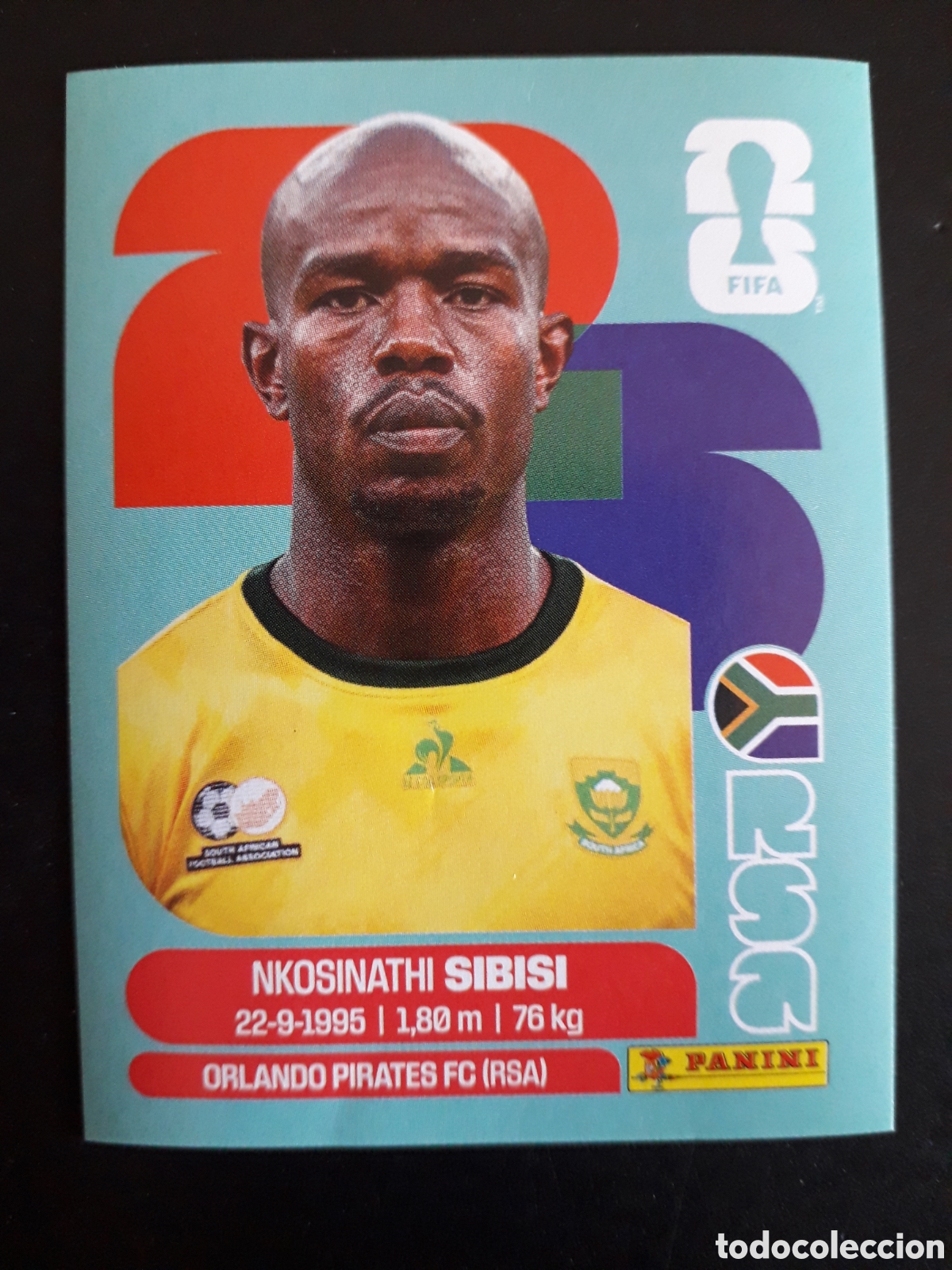 Figurine di Calcio: SIBISI SUD&Aacute;FRICA RSA 10 MUNDIAL F&Uacute;TBOL 2026 FIFA WORLD CUP PANINI SIN PEGAR PEDIDO M&Iacute;NIMO 3&euro;