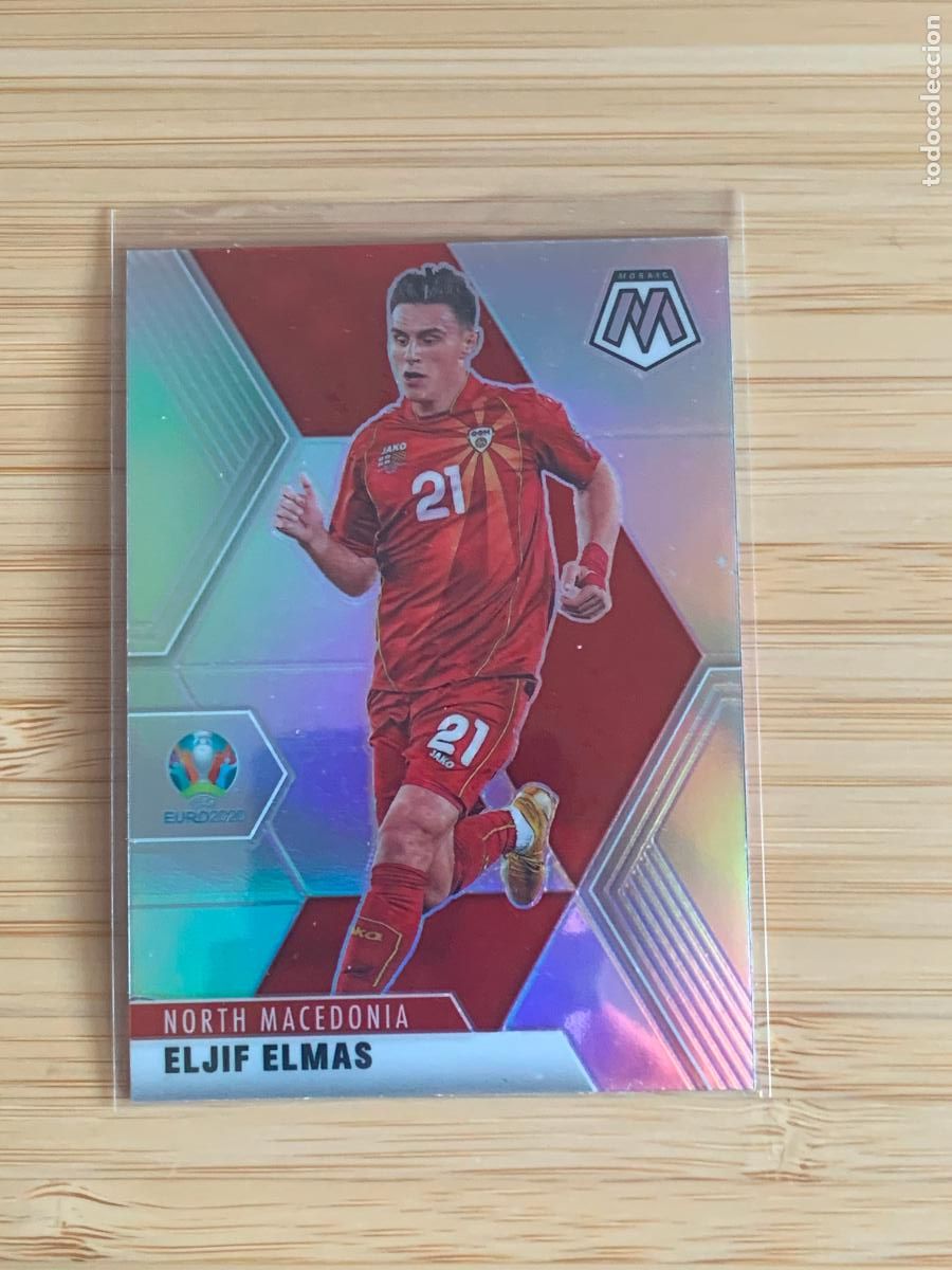 Figurine di Calcio: ELJIF ELMAS - HOLO SILVER - NORTH MACEDONIA - PANINI MOSAIC EURO2020