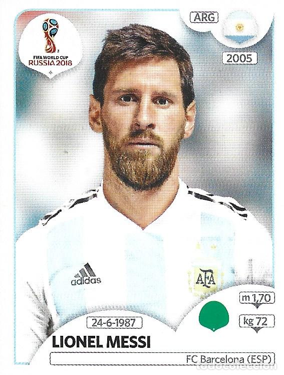 Cromos de f&uacute;tbol: CROMO LIONEL MESSI PANINI - FIFA WORLD CUP RUSSIA 2018 -