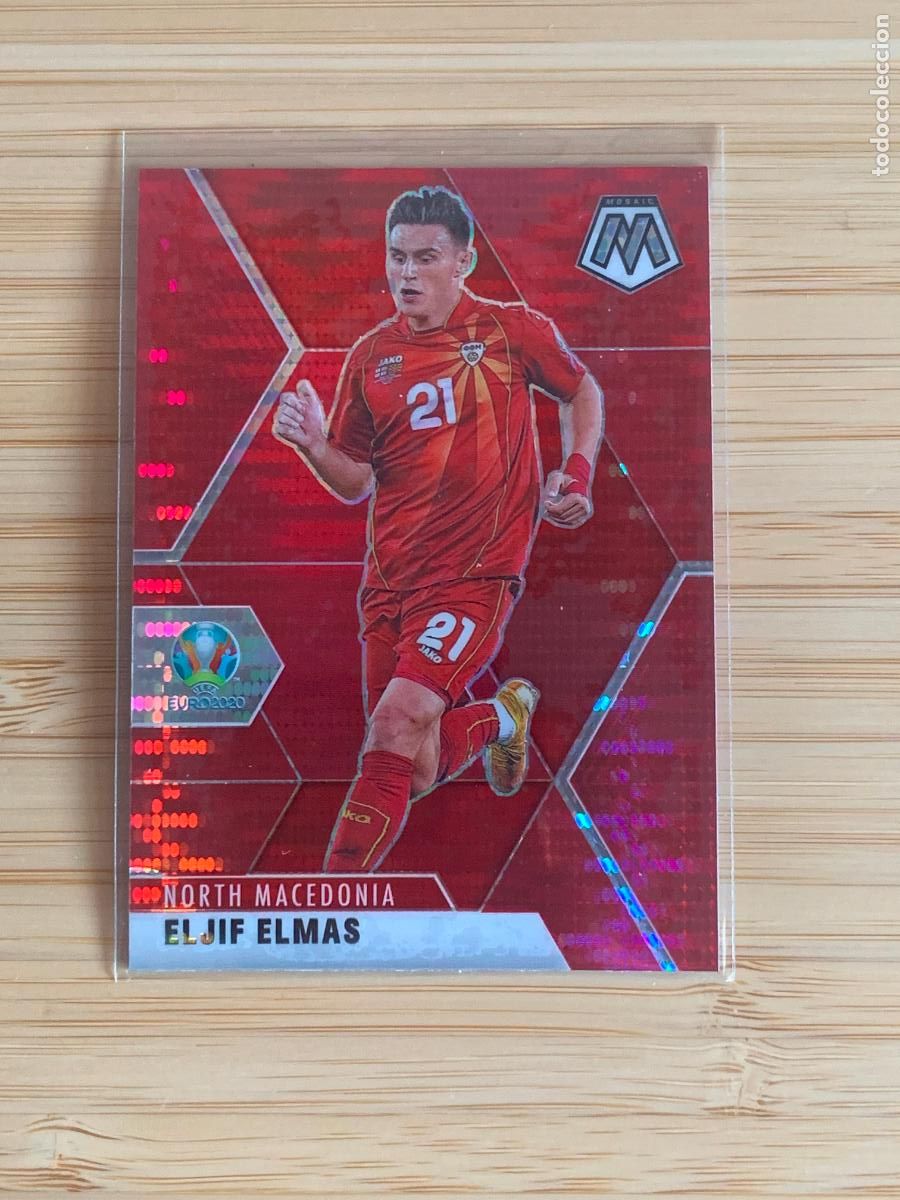 Cromos de f&uacute;tbol: ELJIF ELMAS - RED PULSAR - NORTH MACEDONIA - PANINI MOSAIC EURO2020