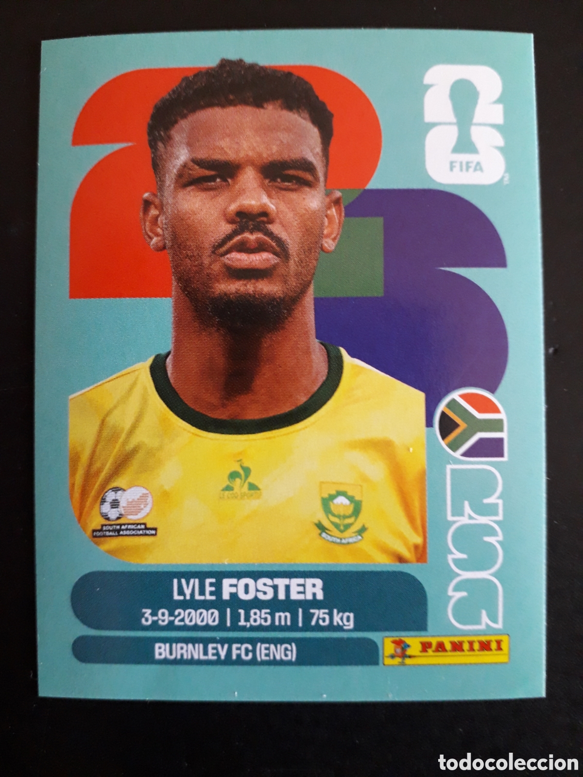 Football Stickers: FOSTER SUD&Aacute;FRICA RSA 17 MUNDIAL F&Uacute;TBOL 2026 FIFA WORLD CUP PANINI SIN PEGAR PEDIDO M&Iacute;NIMO 3&euro;.