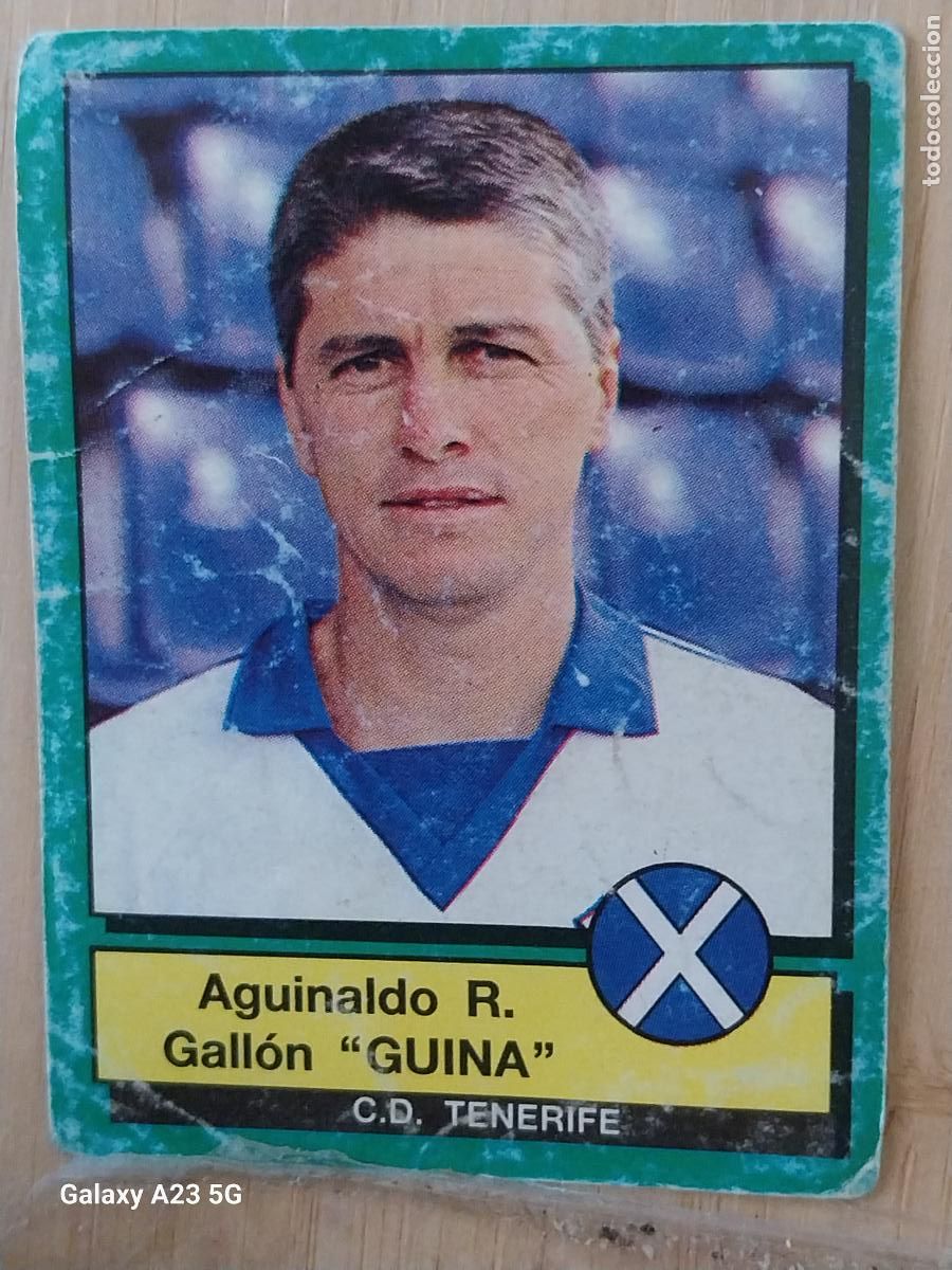 Cromos de f&uacute;tbol: GUINA TENERIFE PANINI FUTBOL 90 CROMO 300 SIN PEGAR NUNCA SOBADO A&Ntilde;O 1990 *--