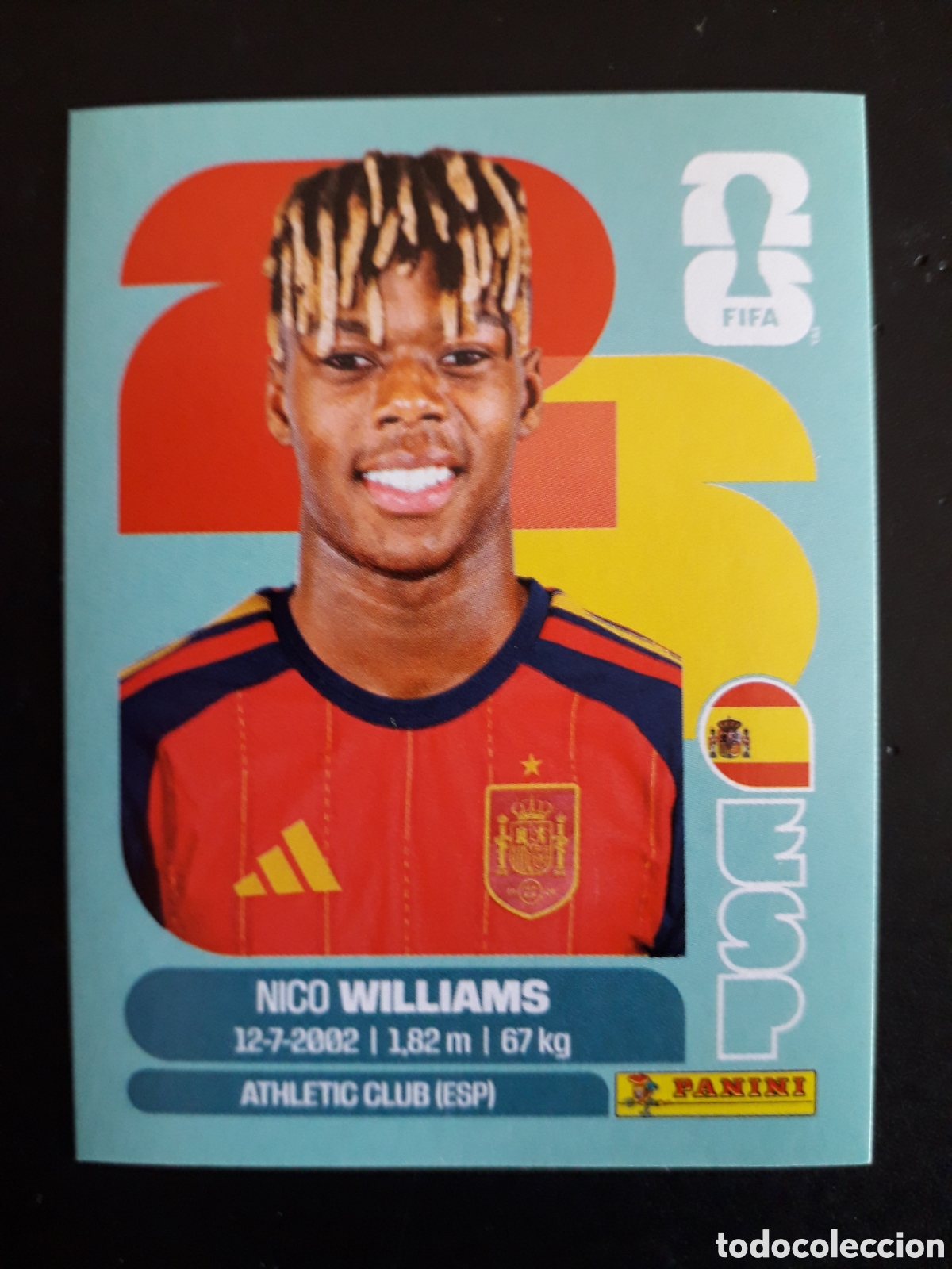 Cromos de f&uacute;tbol: NICO WILLIAMS ESPA&Ntilde;A ESP 17 MUNDIAL F&Uacute;TBOL 2026 FIFA WORLD CUP PANINI SIN PEGAR PEDIDO M&Iacute;NIMO 3&euro;.