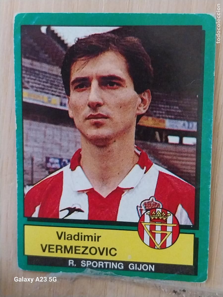Cromos de f&uacute;tbol: VERMEZOVIC SPORTING GIJON PANINI FUTBOL 90 CROMO 280 SIN PEGAR NUNCA SOBADO A&Ntilde;O 1990 *-