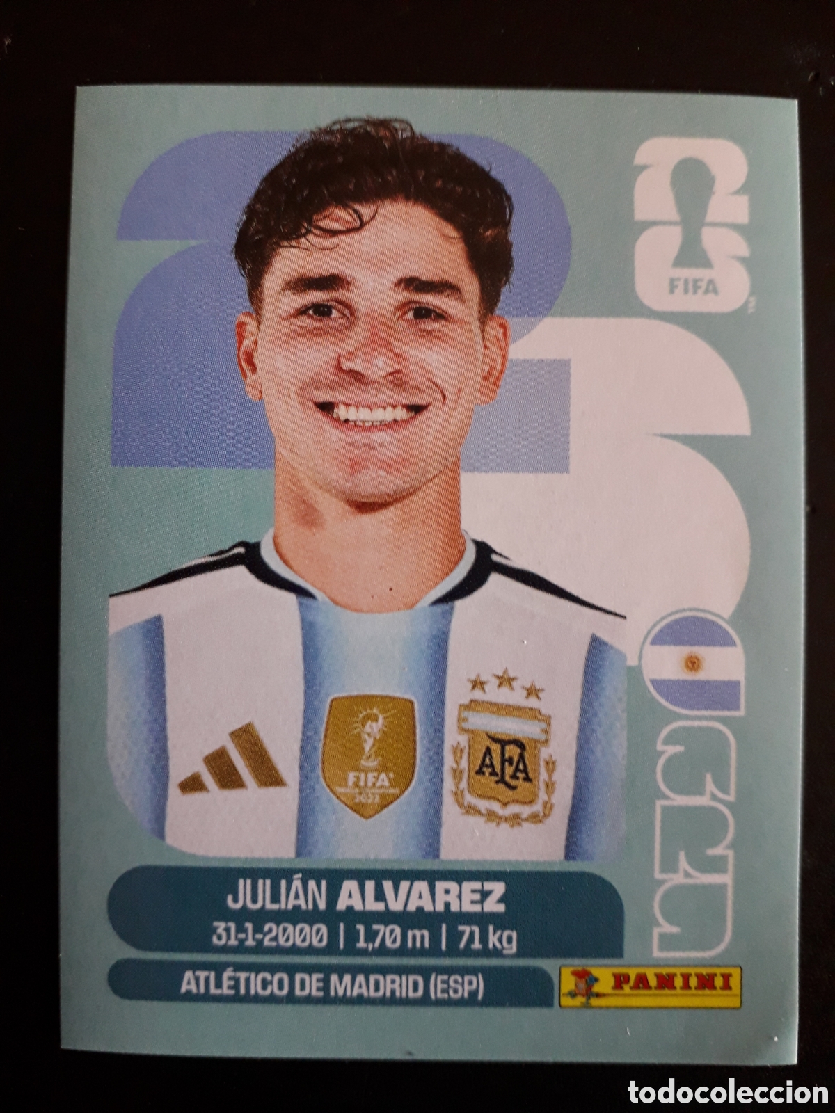 Cartes &agrave; collectionner de Football: JULI&Aacute;N &Aacute;LVAREZ ARGENTINA ARG 19 MUNDIAL F&Uacute;TBOL 2026 FIFA WORLD CUP PANINI PEDIDO M&Iacute;NIMO 3&euro;