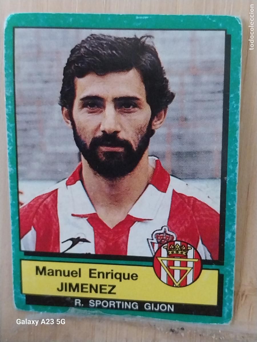 Cartes &agrave; collectionner de Football: JIMENEZ SPORTING GIJON PANINI FUTBOL 90 CROMO 277 SIN PEGAR NUNCA SOBADO A&Ntilde;O 1990 *-