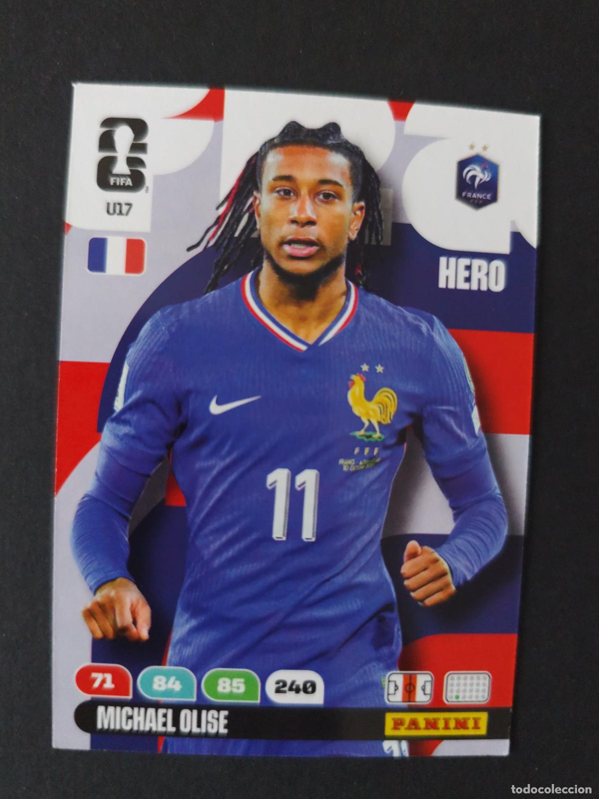 Cartes &agrave; collectionner de Football: U17 MICHAEL OLISE ACTUALIZACI&Oacute;N UPDATE FRANCIA ADRENALYN MUNDIAL FIFA WORLD CUP 2026 PANINI